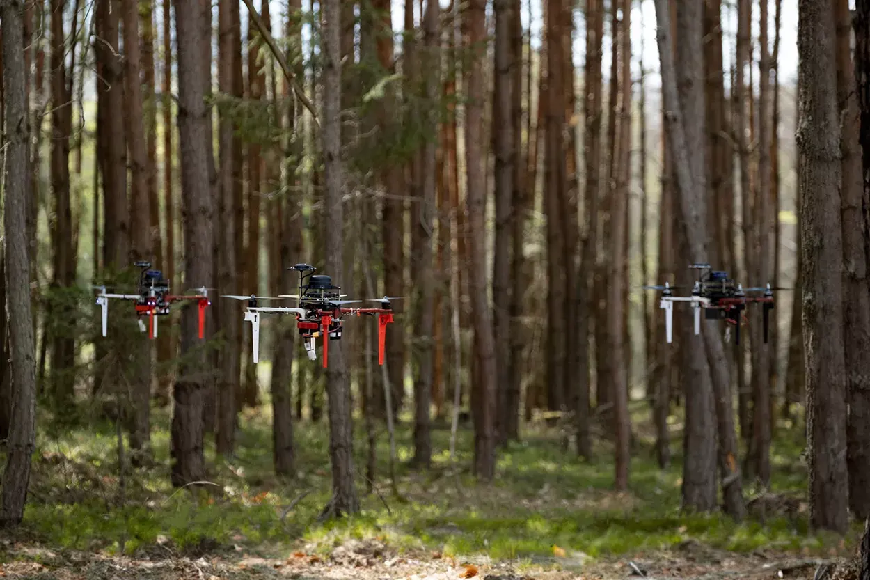 Fly4Future UAV swarm in forest