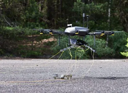 Drone hunter landing
