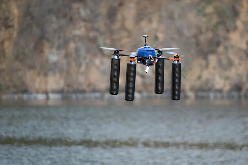 Waterproof Drone landing on boat