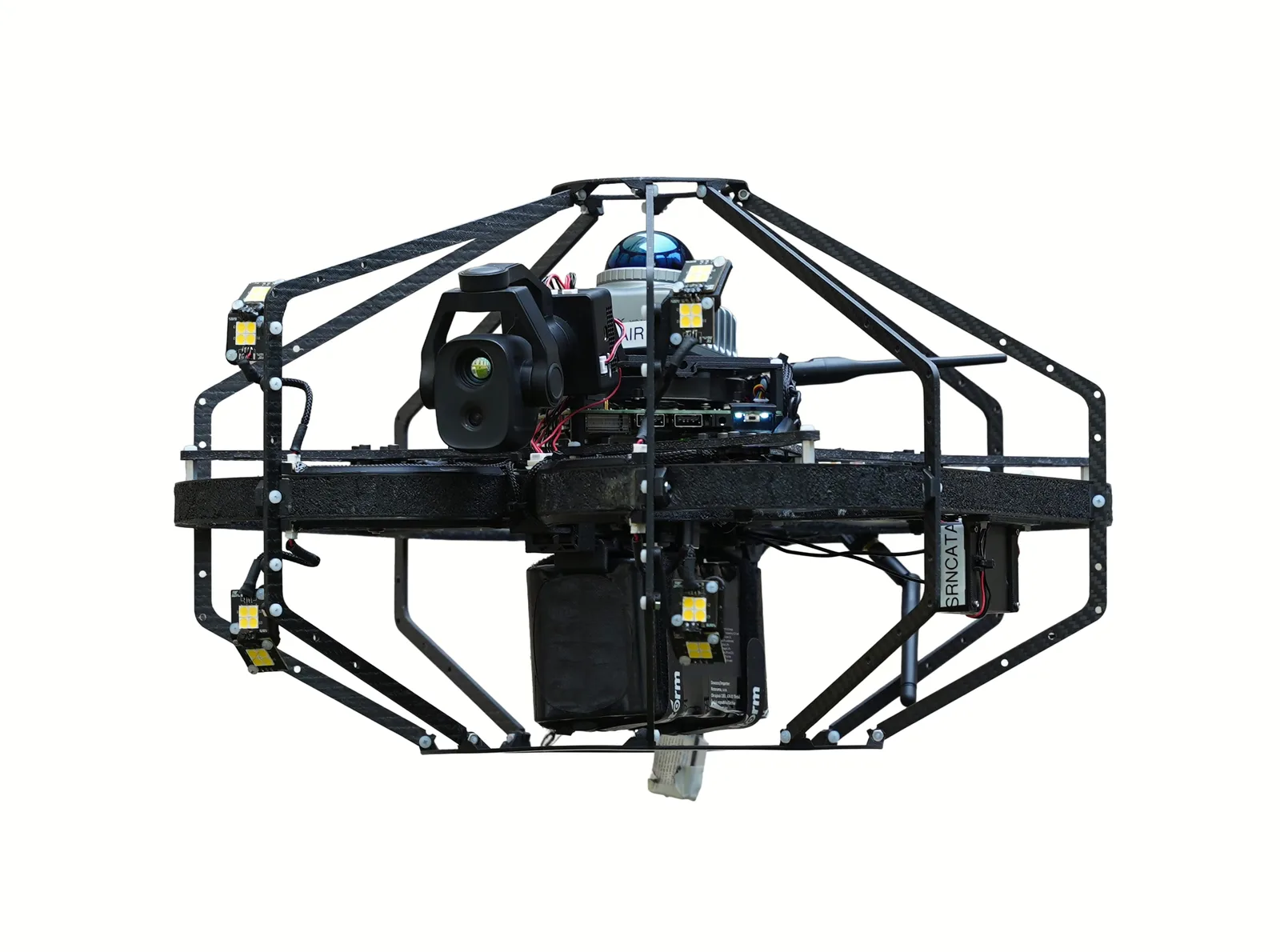 RoboAid inspection drone with its key components