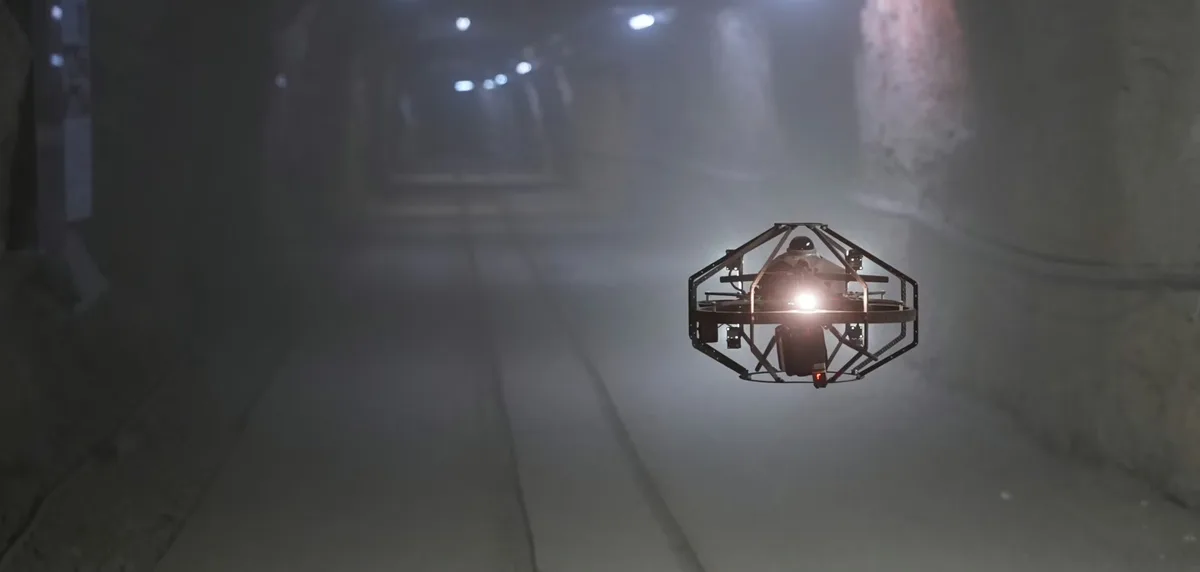 RoboAid inspection drone in flight